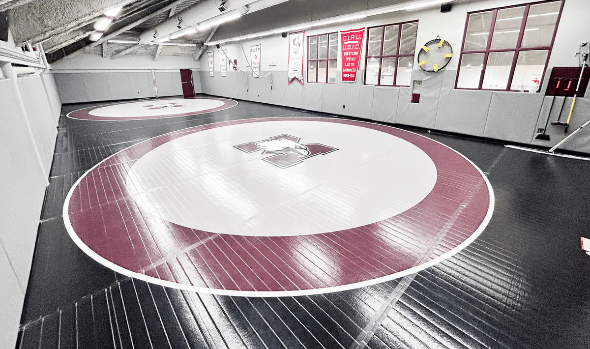 The wrestling room at McMaster's David Braley Athletic Centre